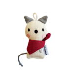 hračka malá kočka s růžovým šátečkem
